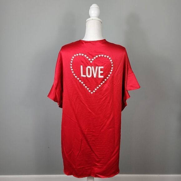 Victoria's Secret Satin Kimono Robe. Red. One Size#26 - Picture 8 of 13